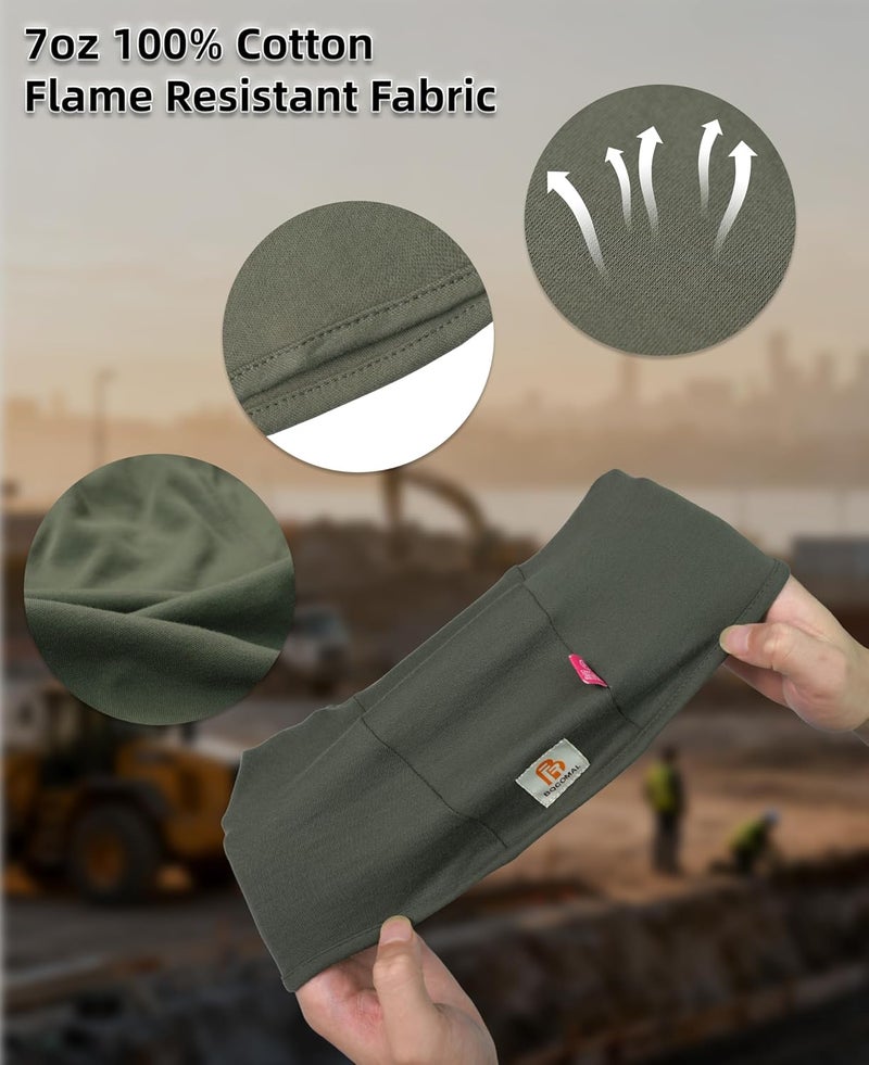 BOCOMAL FR Flame Resistant Balaclava Face Mask Arc Rated NFPA2112 CAT2 Helmet Liner Covering Hood for Welding - Image 3